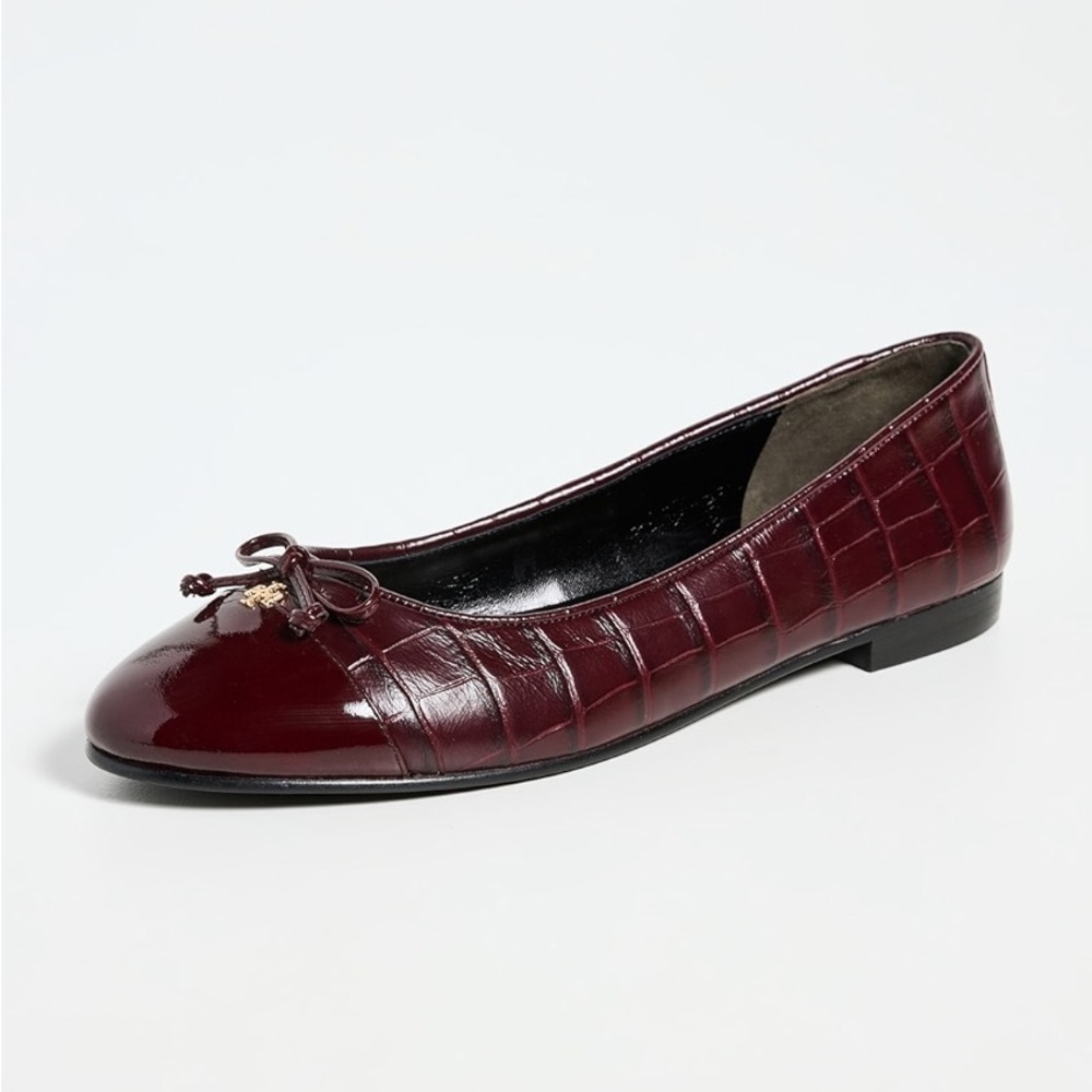 Tory Burch Cap Toe Ballet Flats - Deep Burgundy - size 9 (9M)